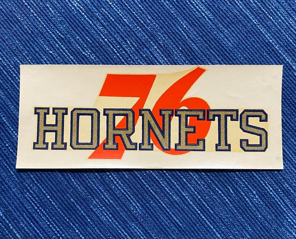 Vintage Union 76 Oil Hornets Decal Label Gas Station Travel Souvenir Advertising